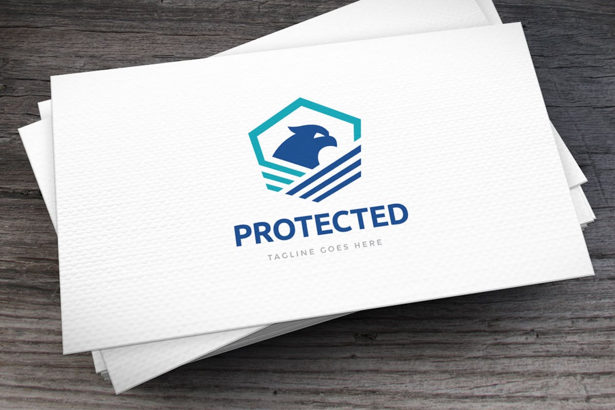 安全防护行业品牌Logo模板 Protected Logo Template插图