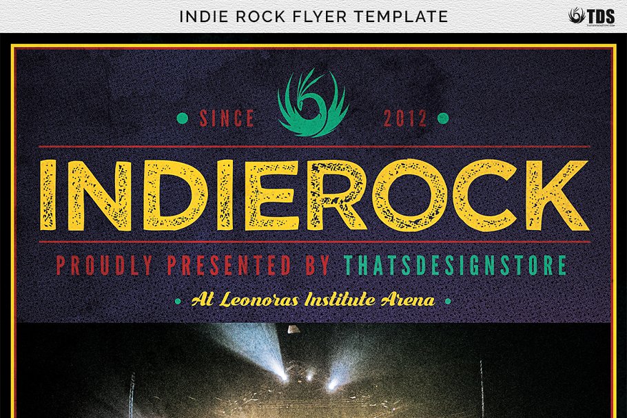 摇滚音乐节活动海报传单设计PSD模板 Indie Rock Flyer PSD插图(6)