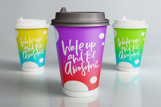 咖啡饮料纸杯样机模板 Paper Cup Mockup插图(3)
