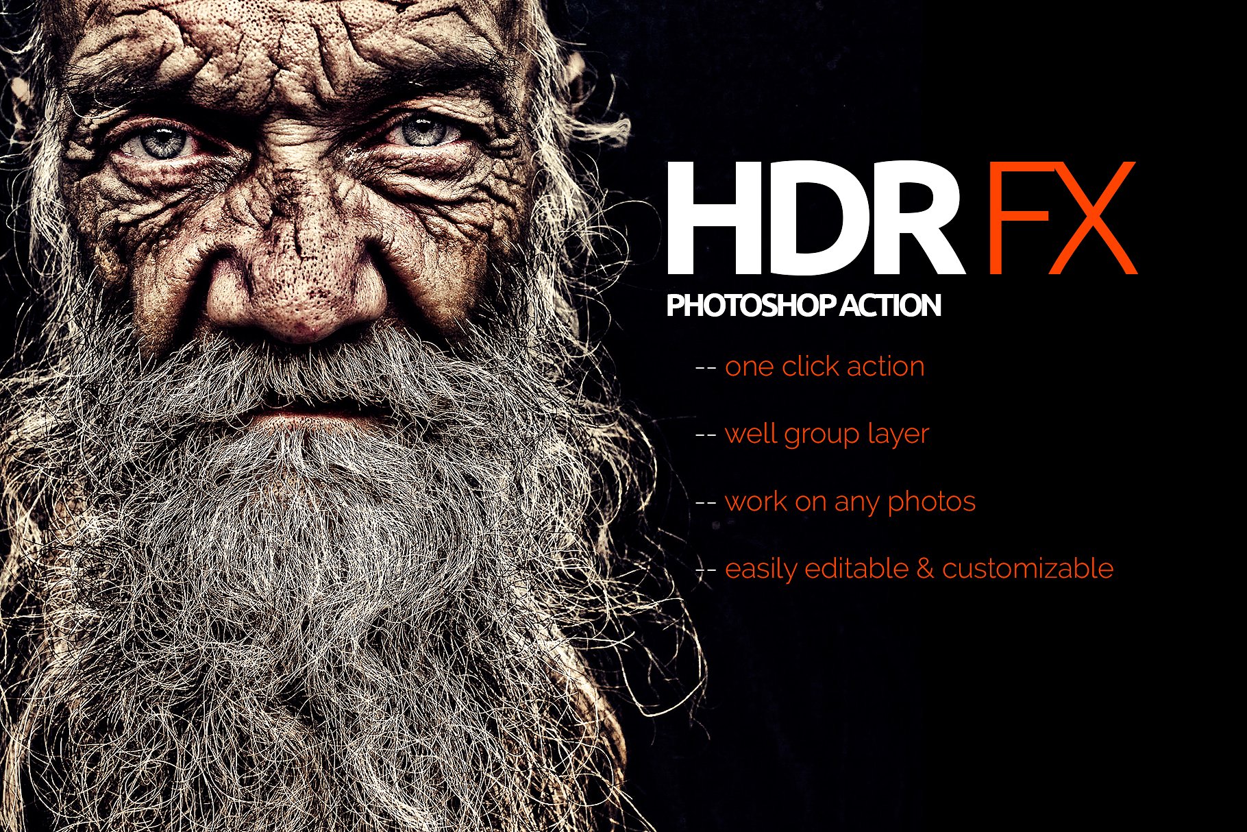 照片转高端大气HDR效果PS动作 HDR FX Photoshop Action插图