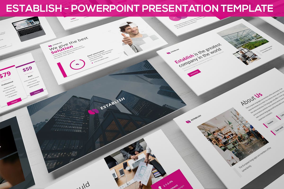 现代创意互联网企业介绍PPT幻灯片设计模板 Establish – Creative Powerpoint Template插图