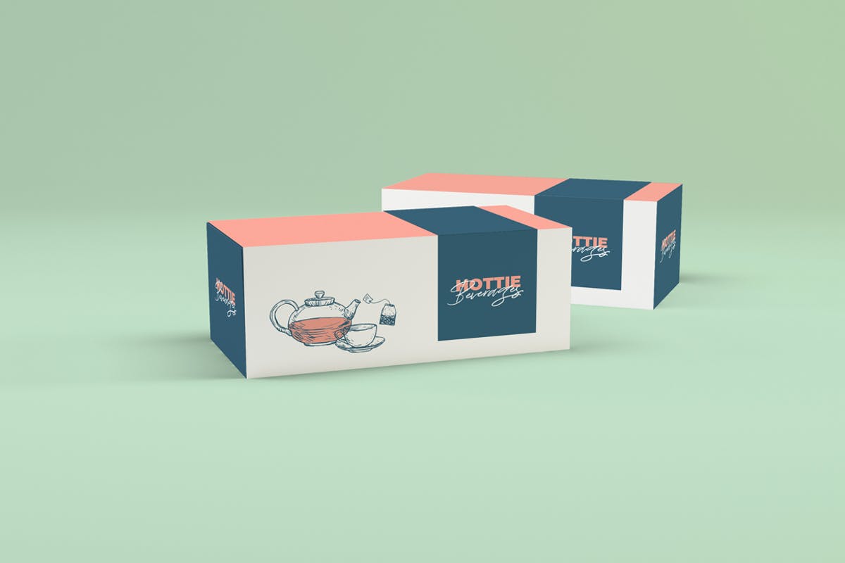茶包包装盒设计样机模板 Multipurpose Box Packaging Mockup插图