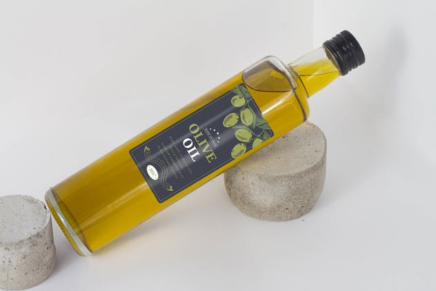 食用橄榄油瓶样机展示模板 Olive oil Bottle Mock Up插图(2)