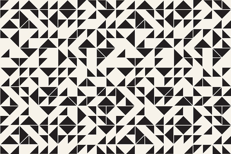 三角形图案无缝纹理 Triangles. Seamless Patterns. Set 4插图(3)