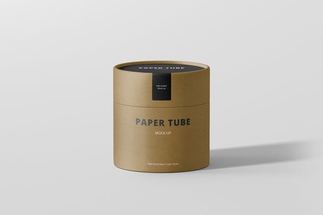 茶叶/咖啡小纸筒包装设计样机模板 Paper Tube Packaging Mock-Up – Small插图(6)