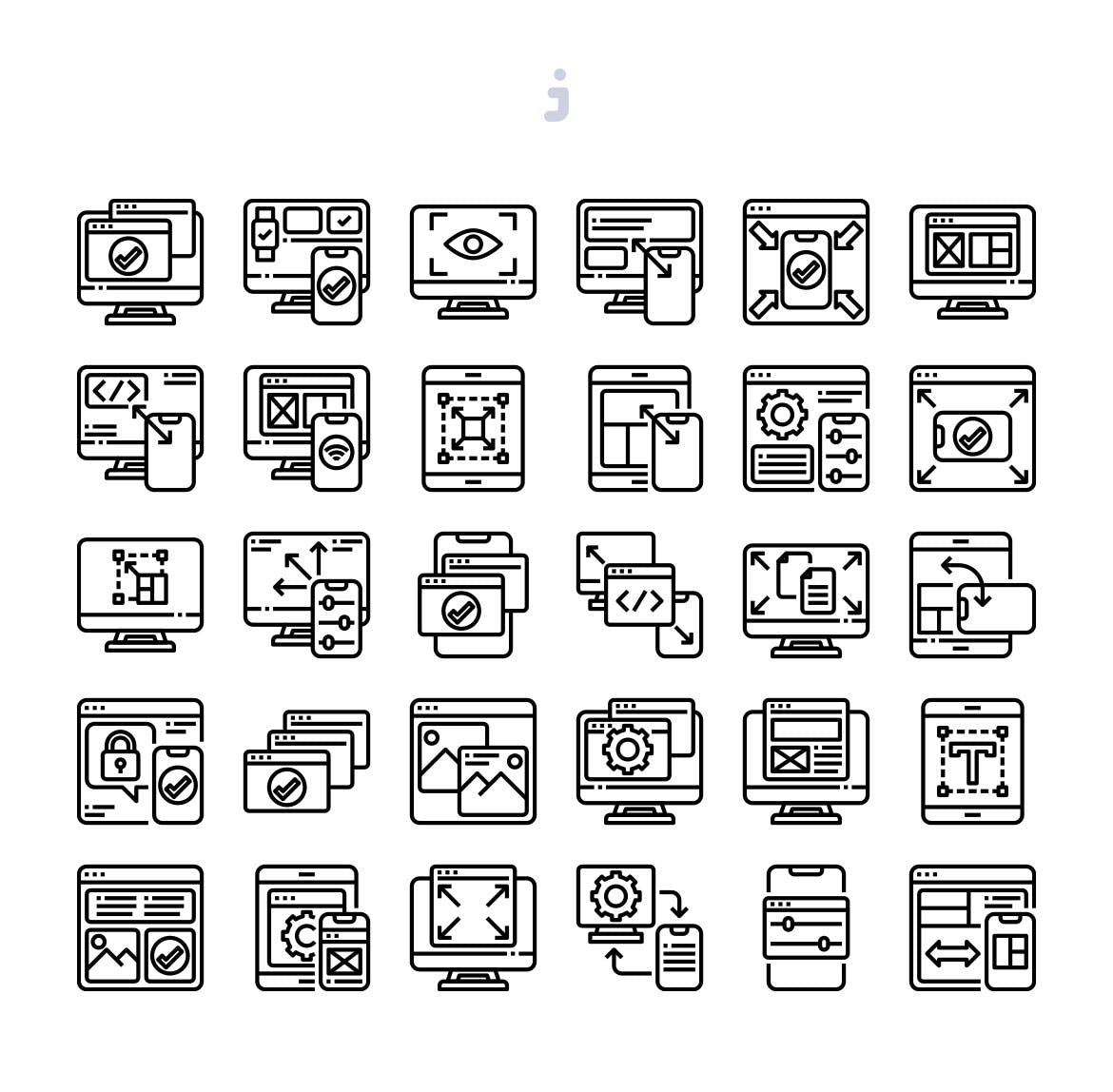 30枚响应式设计主题矢量图标素材 30 Responsive Design Icons插图(2)