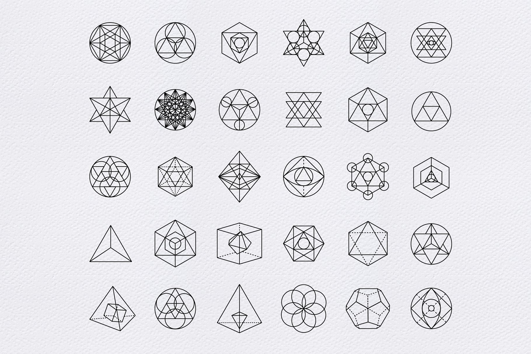 神圣几何图形设计素材集[Logo模板/图案/图标] Esoteric Sacred Geometry Huge Bundle插图(9)