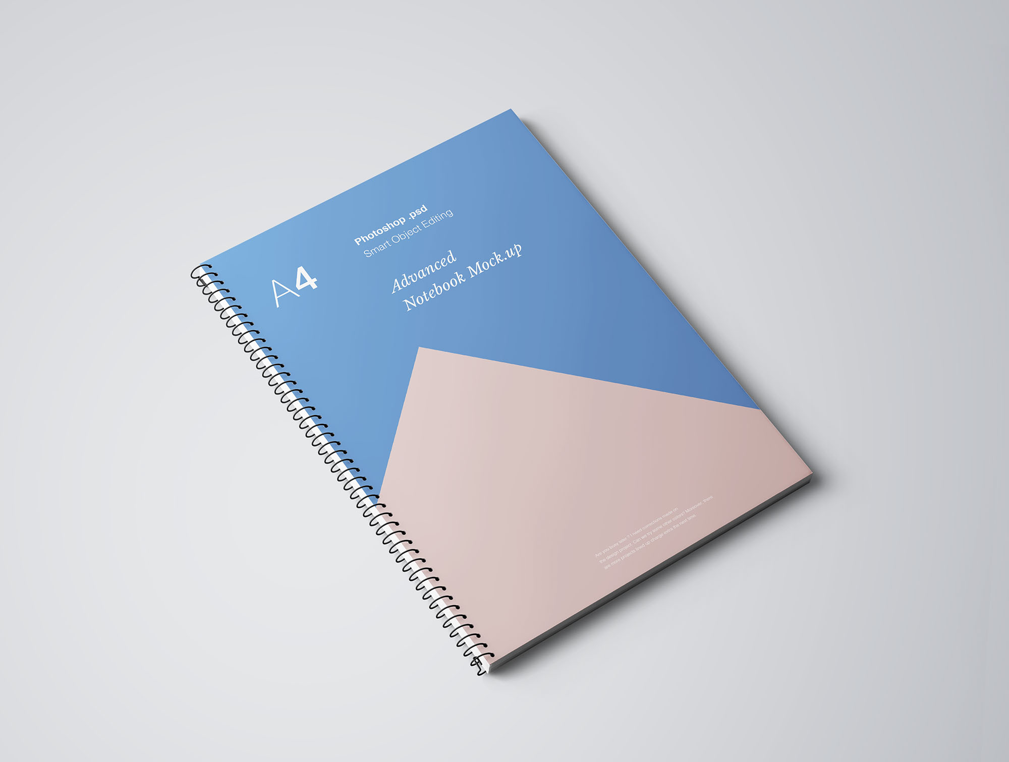 A4尺寸活页记事本封面设计样机模板 A4 Notebook Mockup插图(2)