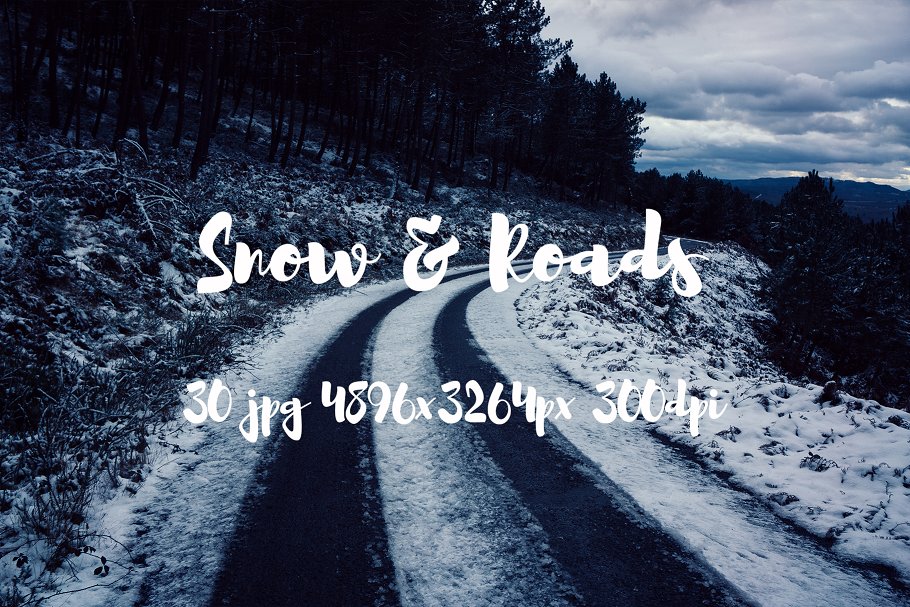欧洲冬天雪景乡村公路高清照片素材 Snow and Roads photo pack插图(10)