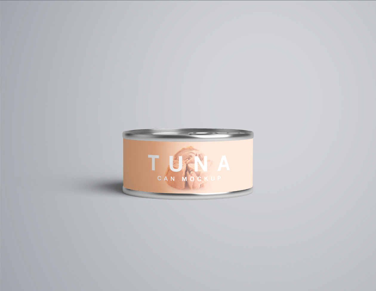 金枪鱼罐头食品包装设计效果图PSD样机 Tuna Can Mockup插图(2)