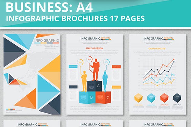 17页商业数据信息图表设计素材 Business Infographics 17 Pages Design插图(5)