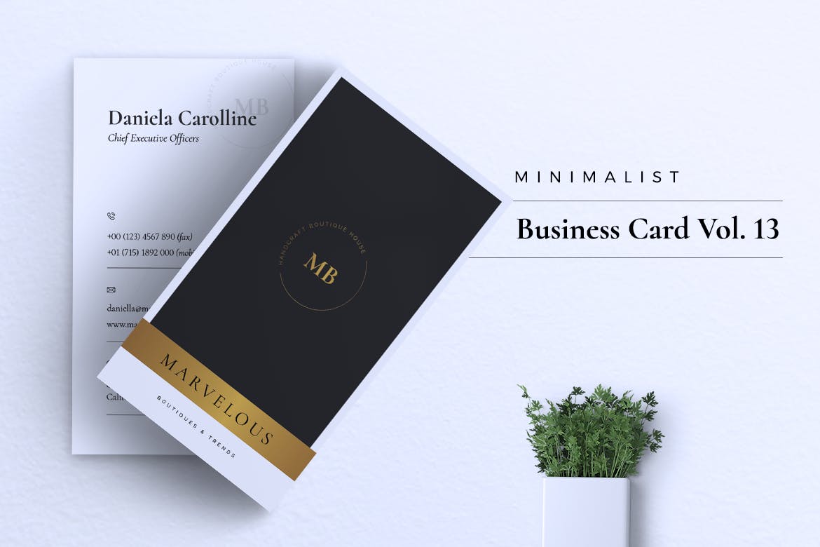 极简设计风企业名片设计模板v13 Minimalist Business Card Vol. 13插图(1)