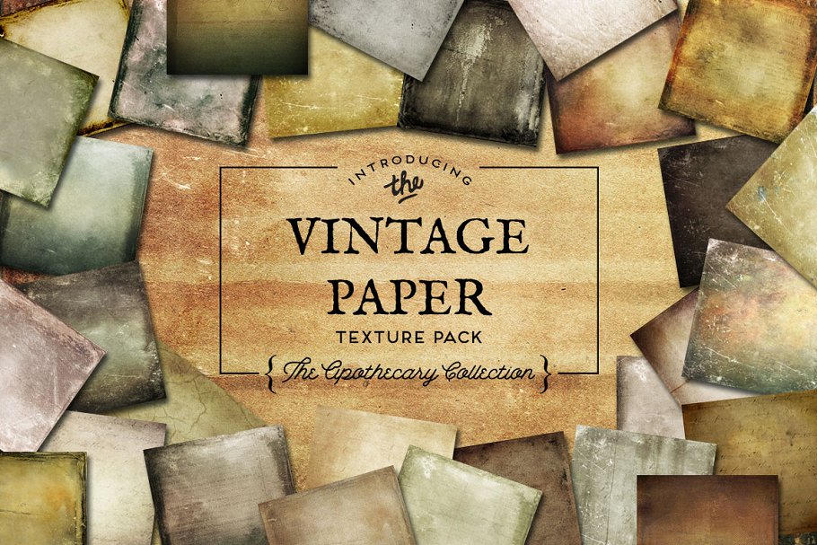 复古泛旧风格纸张纹理 Vintage Paper Textures Apothecary插图