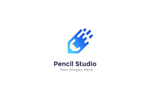 铅笔图形创意Logo设计模板 Pencil Studio Logo Template插图(2)