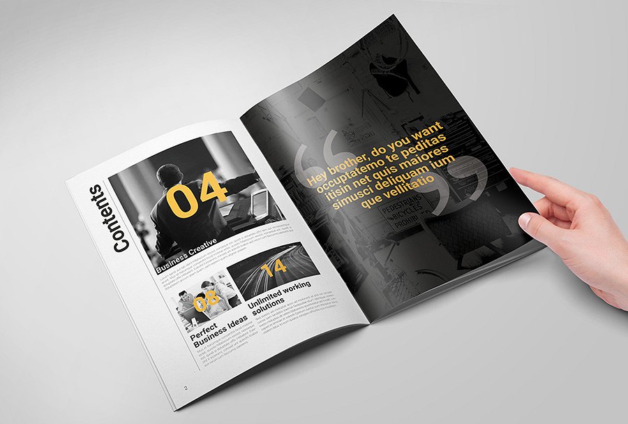 简约实用风格企业画册宣传杂志设计模板v6 Creative Brochure Vol.6插图(1)