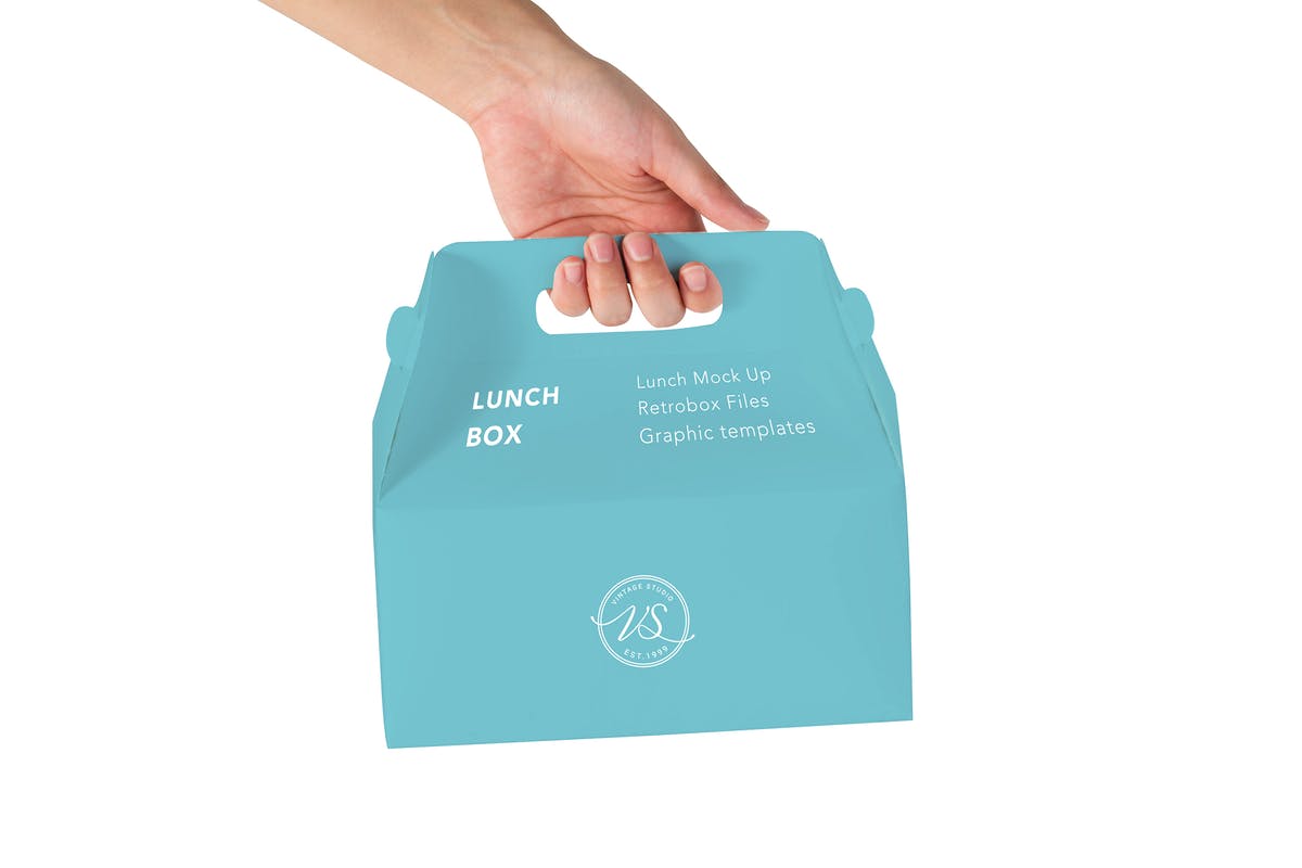 午餐快餐包装盒样机 Lunch Box Mock Up插图