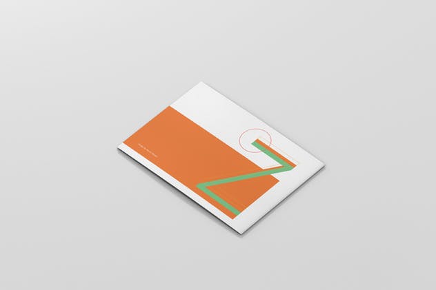 横向三折页菜单/广告册子样机模板 Z-Fold Brochure Mockup – Landscape Din A4 A5 A6插图(6)
