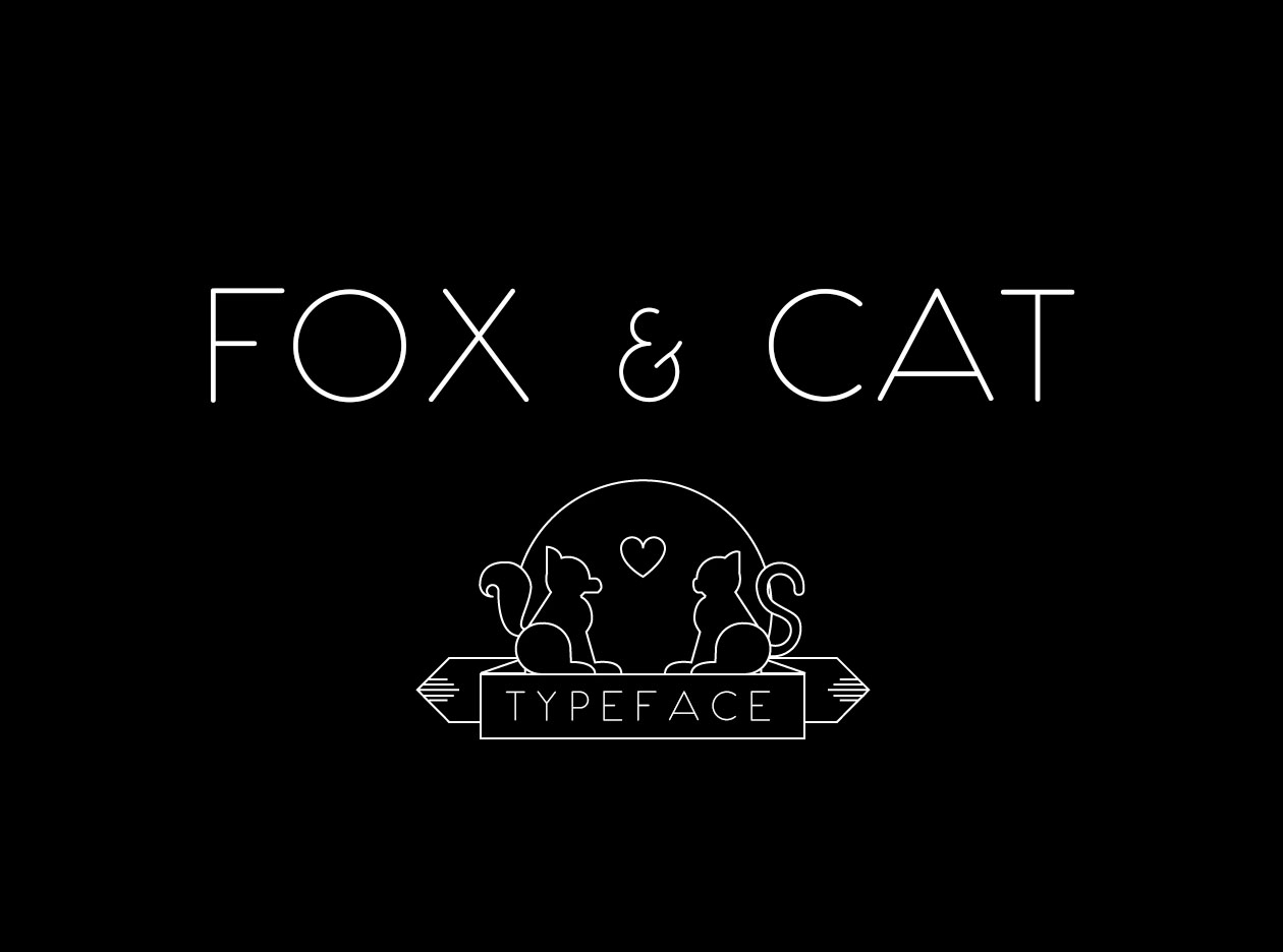 英文无衬线细线字体 Fox & Cat Typeface插图