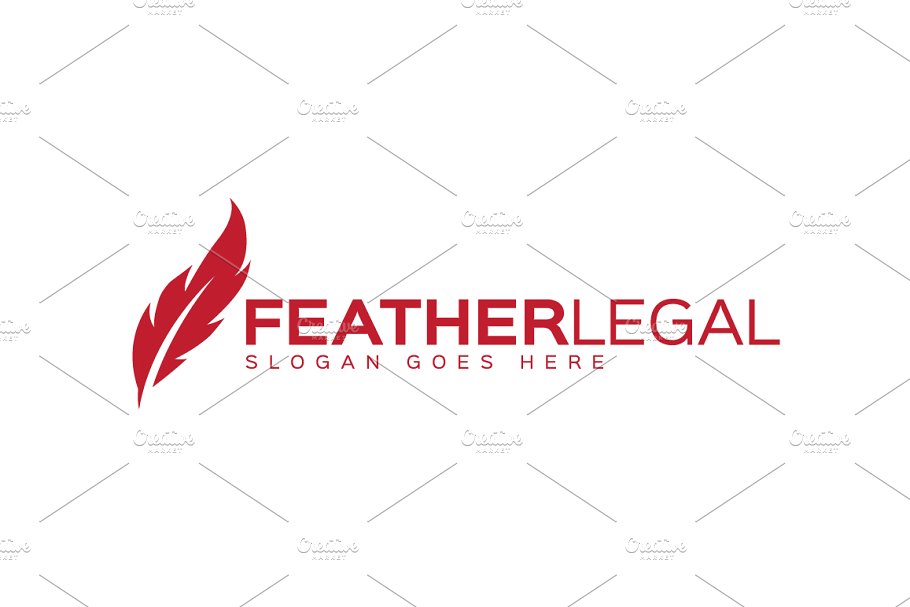 羽毛图形Logo模板 Feather Logo插图