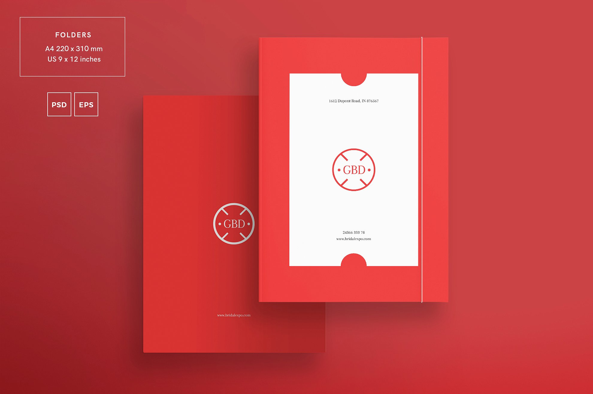 高端红色 VI 设计素材集 Mega Bundle | Bridal Expo (社交+文档+名片+传单+海报模板 )插图(7)