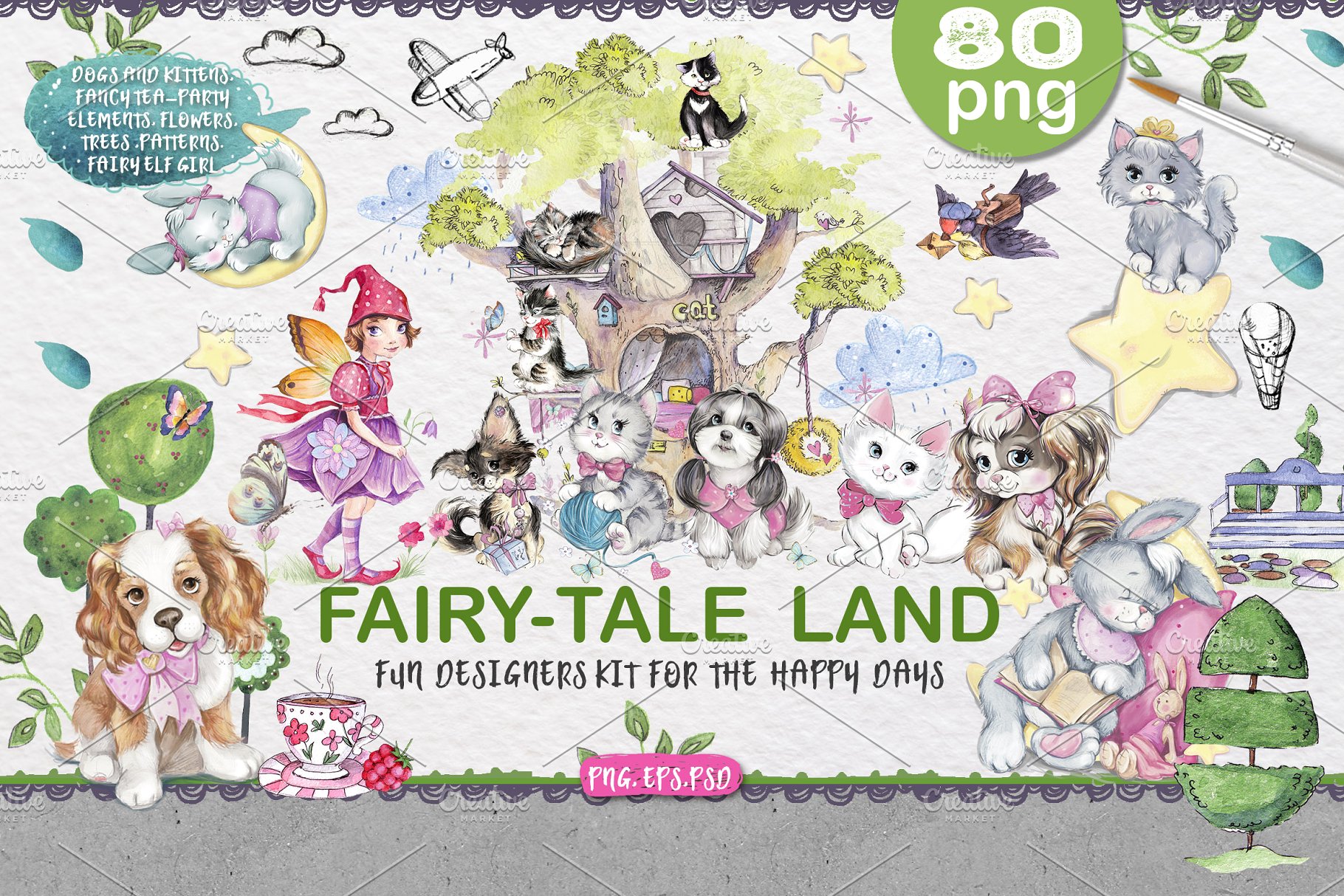超级可爱儿童主题设计素材合集[2.24GB] FAIRY-TALE LAND插图