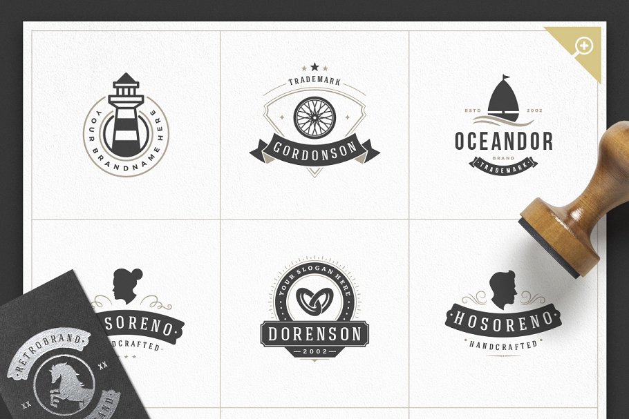 1000+复古风格Logo&徽章模板 1000 Logos and Badges Bundle插图(17)