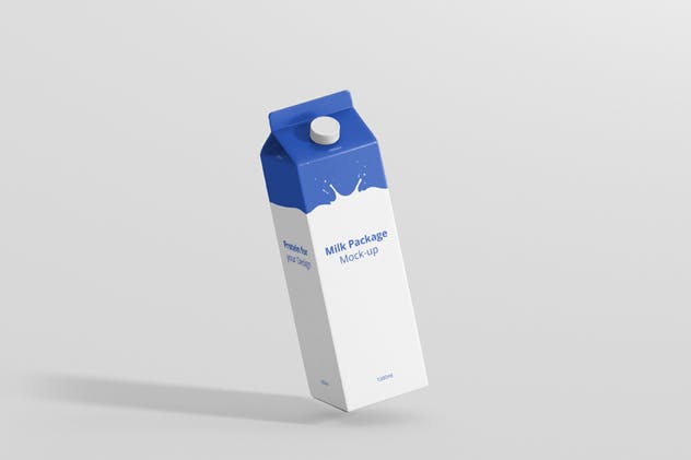 果汁/牛奶纸盒包装盒样机 Juice / Milk Mockup – 1L Carton Box插图(1)