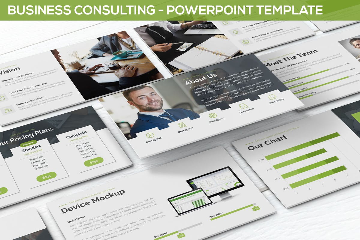 业务咨询PPT幻灯片模板素材 Business Consulting – Powerpoint Template插图