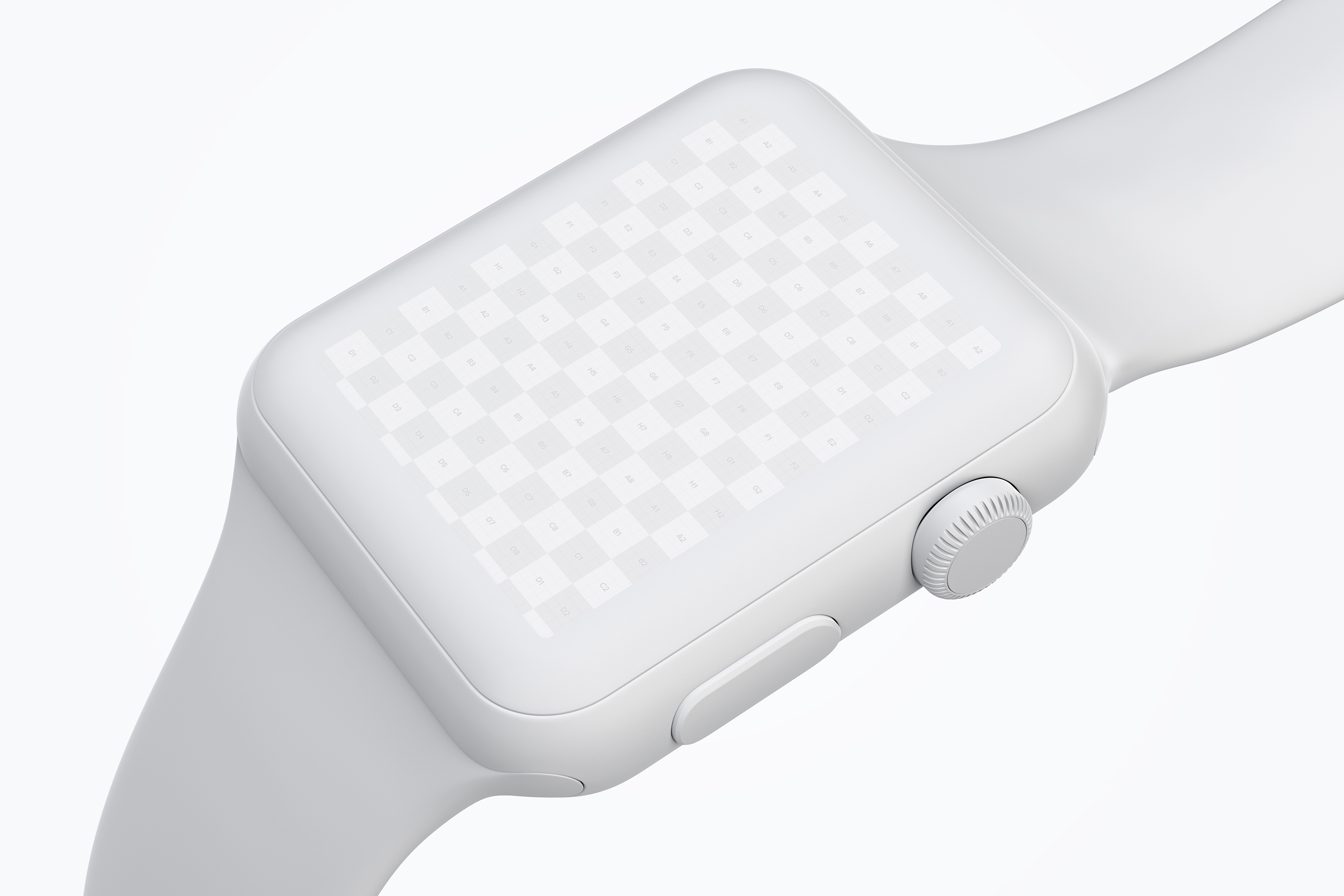 Apple Watch手表表盘UI界面设计效果图样机05 Clay Apple Watch Mockup 05插图(2)