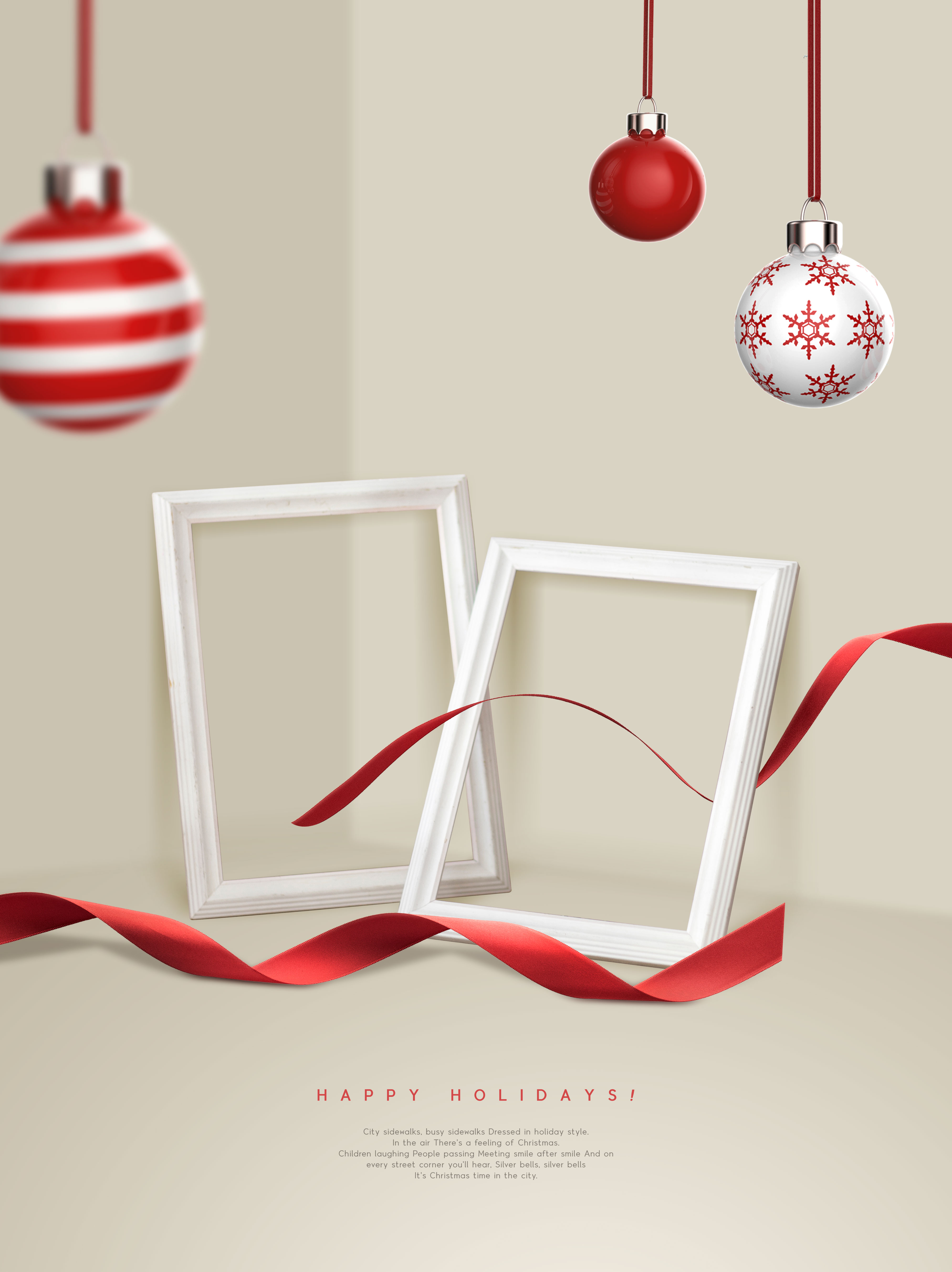 圣诞主题活动多用途海报设计模板插图