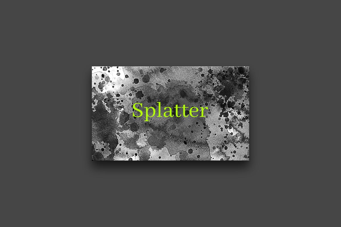 黑色泼墨水彩肌理纹理背景素材v1 Splatter Black Watercolor Vol. 1插图(1)