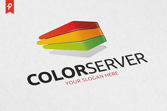多彩服务主题Logo模板 Color Server Logo插图