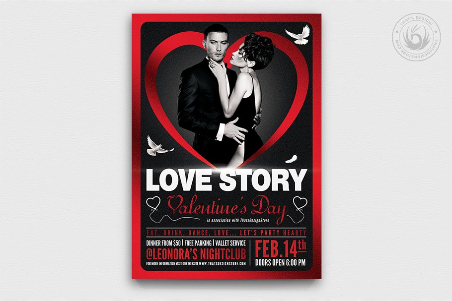 10款经典的情人节海报模板下载 [PSD]插图(4)