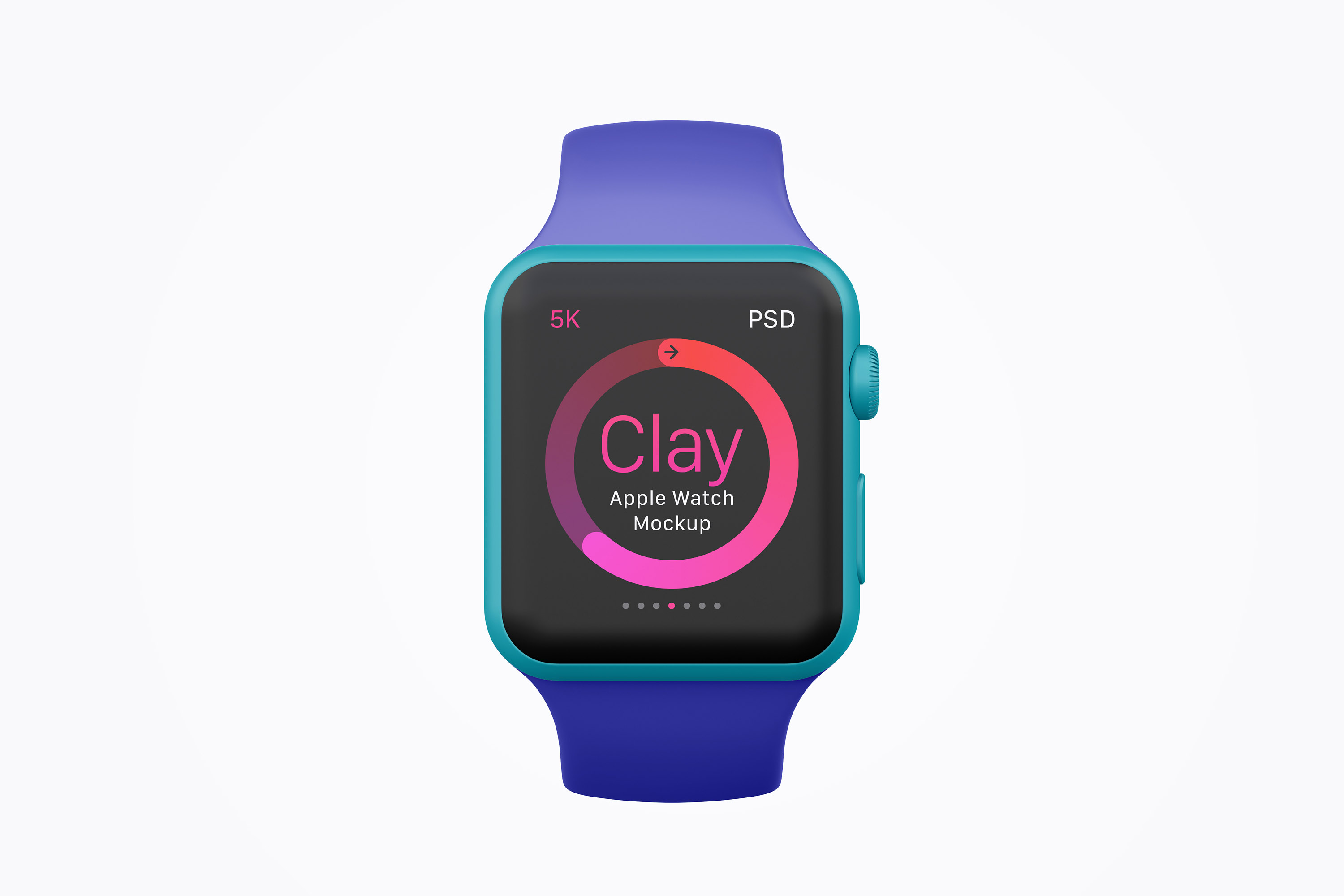 Apple Watch手表屏幕界面设计效果图样机04 Clay Apple Watch Mockup 04插图(4)