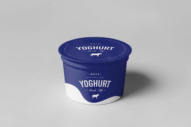 酸奶杯样机模板2 Yoghurt Cup Mock-up 2插图(2)