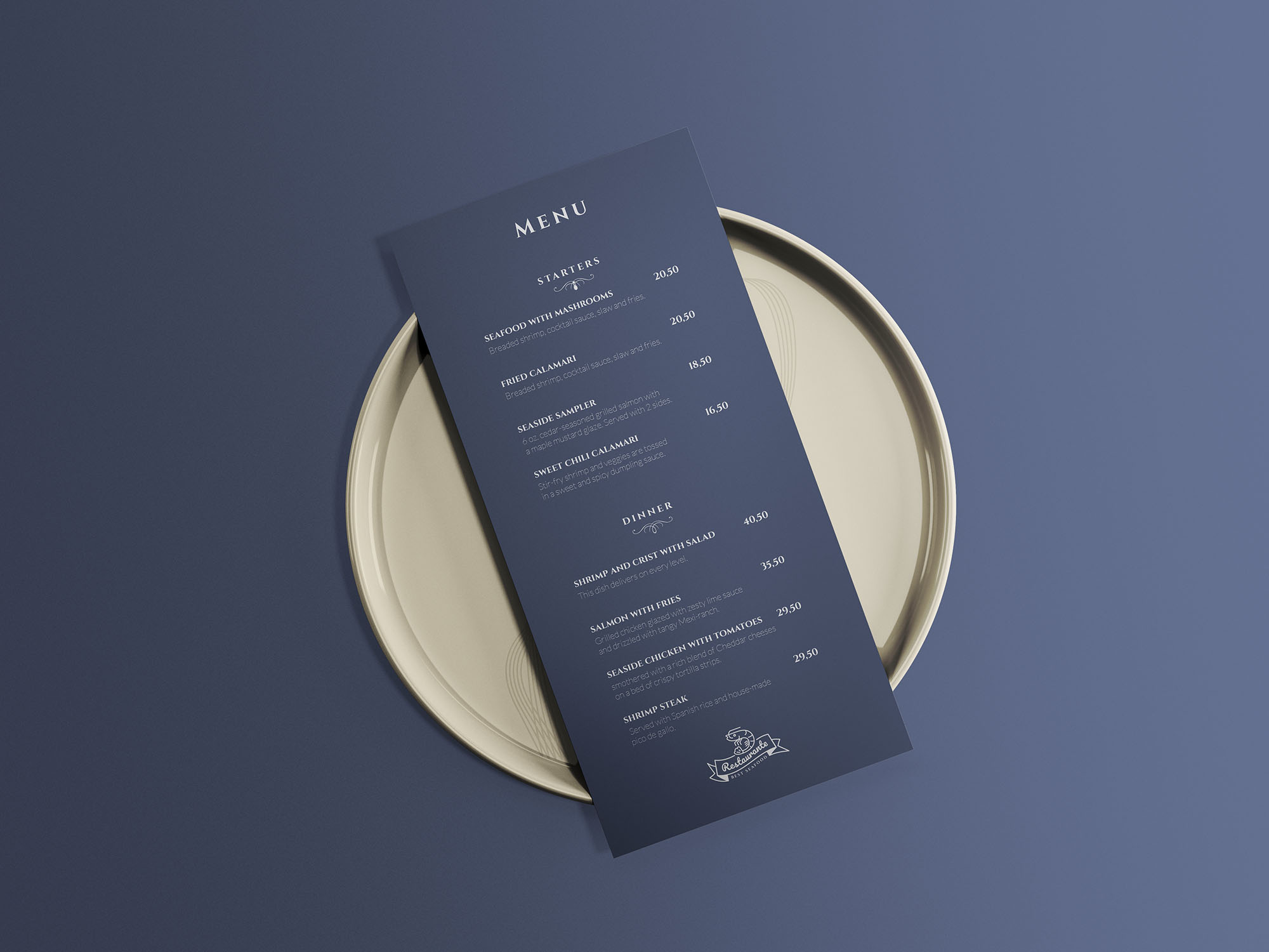 餐厅菜单设计效果图样机模板 Restaurant Menu Mockup插图