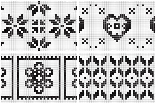 刺绣风格矢量图案 Embroidery Style Vector Patterns插图(11)