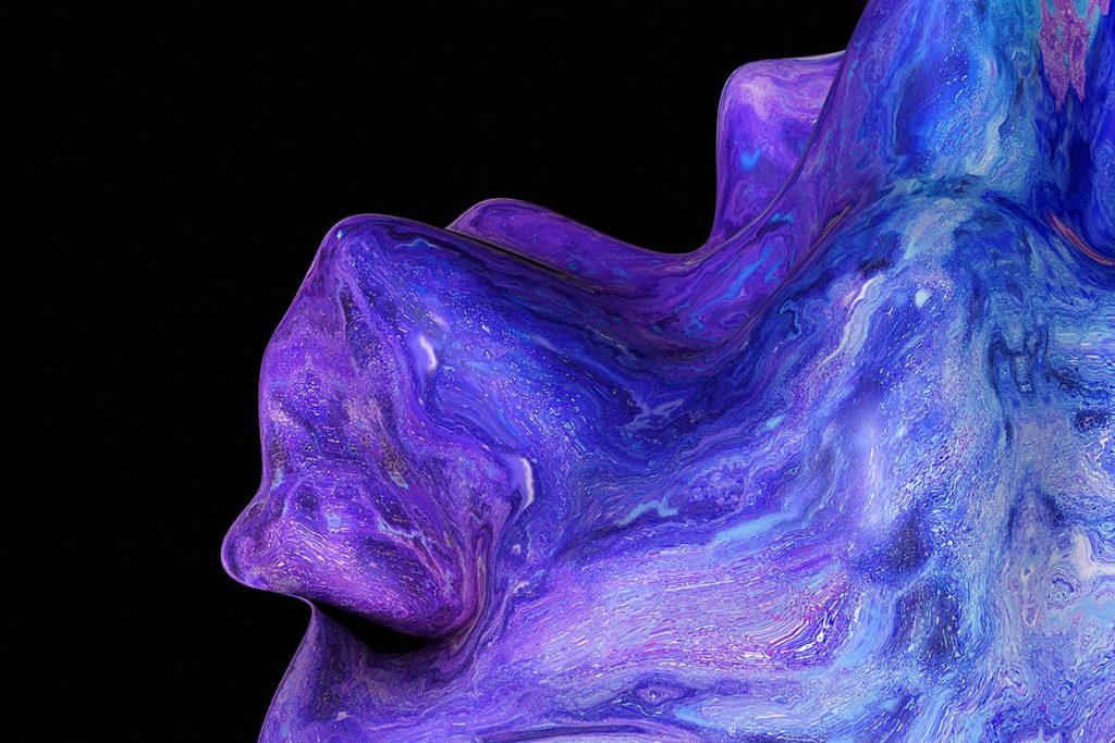 神秘高端的10个抽象紫色液体大理石背景元素插图(7)