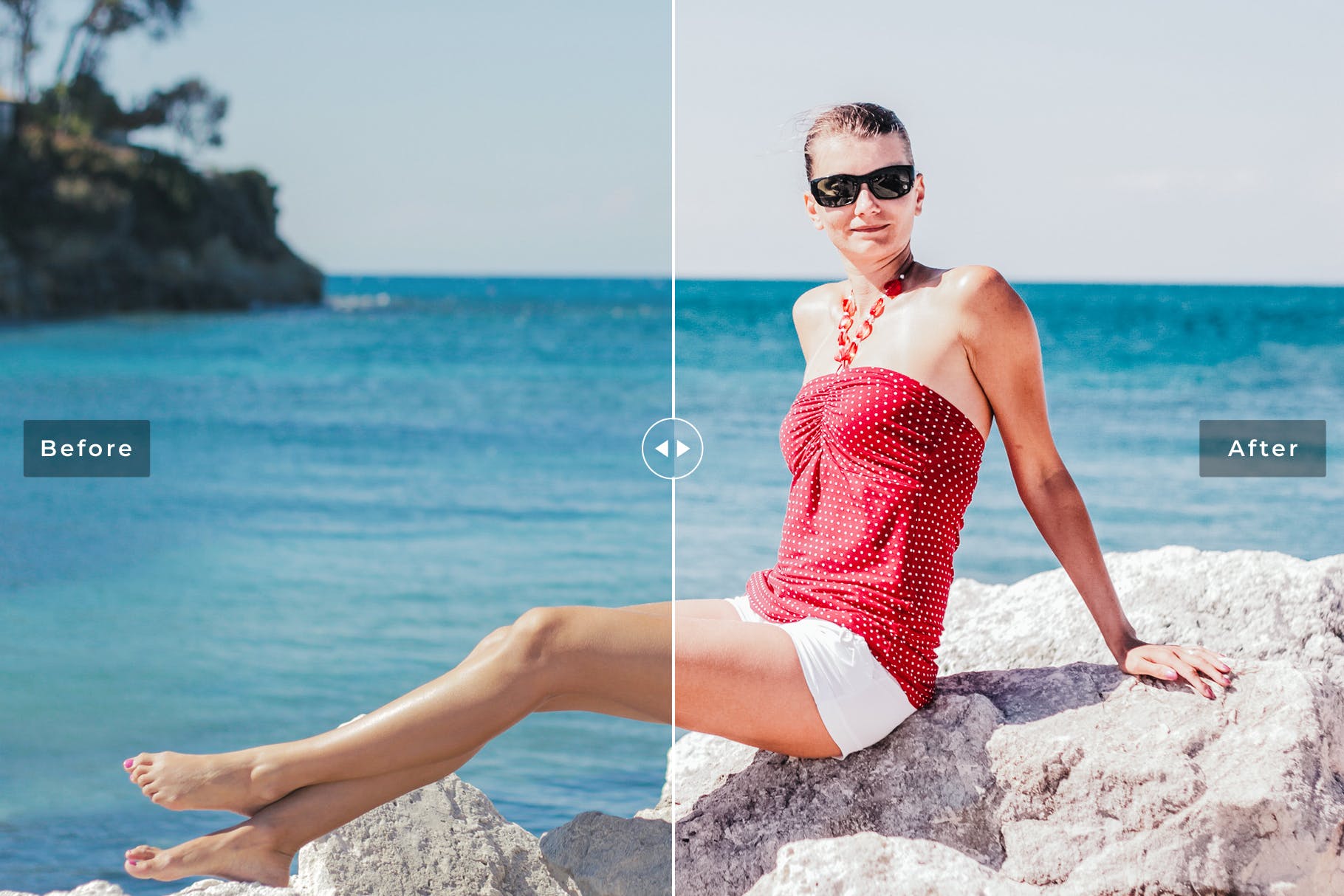 复古柔和色调沙滩泳衣装摄影后期处理LR调色预设 Aloha Mobile & Desktop Lightroom Presets插图(2)