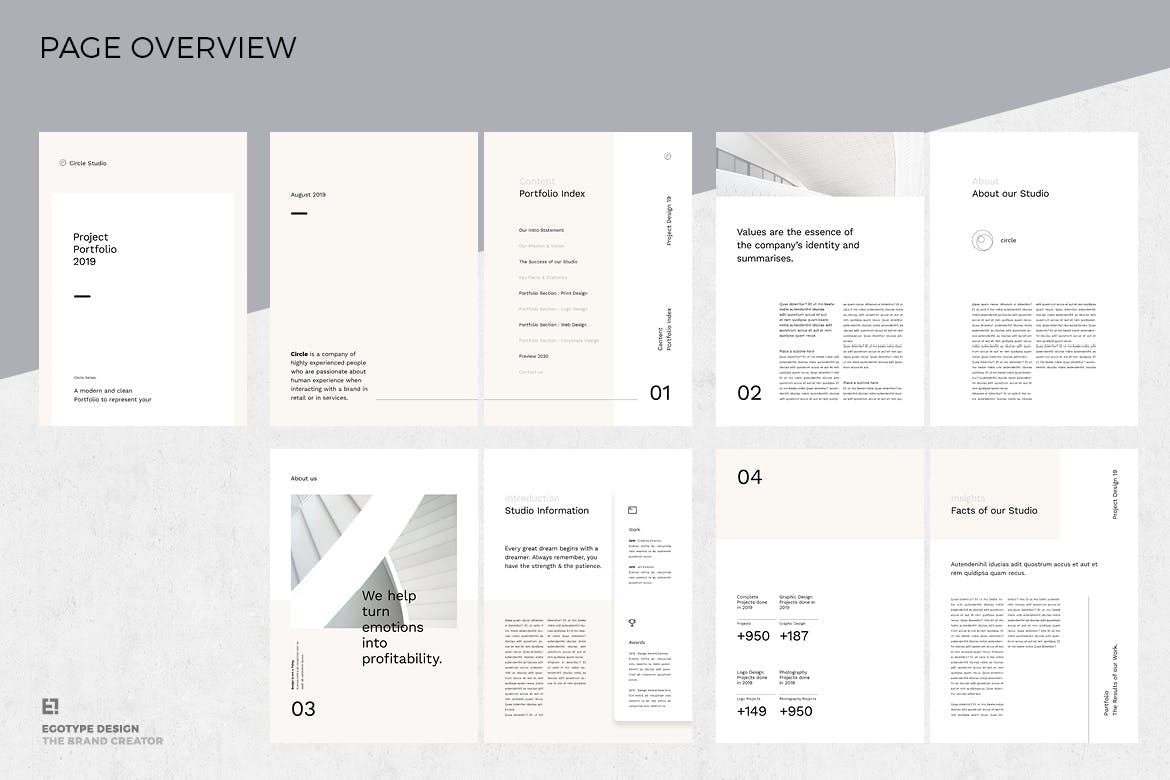极简主义企业案例集画册设计模板 Portfolio插图(11)