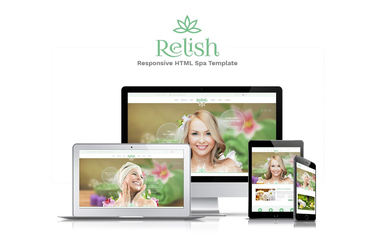 美容护肤化妆电商网站设计PSD模板 Relish PSD Template插图