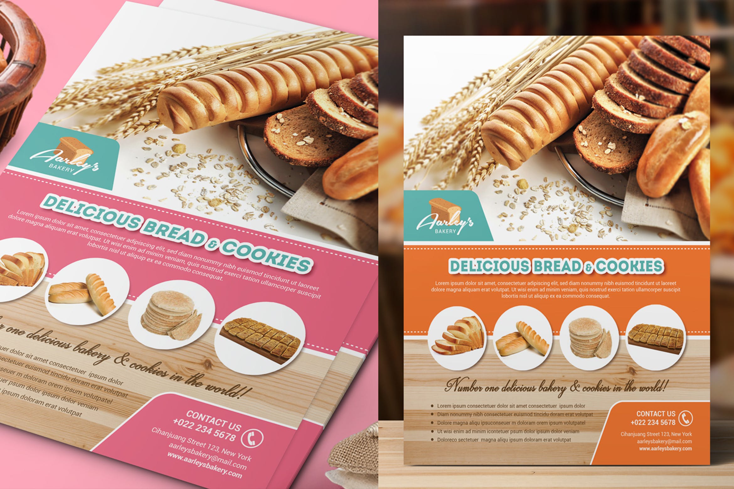 面包店传单/杂志广告设计模板 Bakery Flyer / Magazine Ad插图