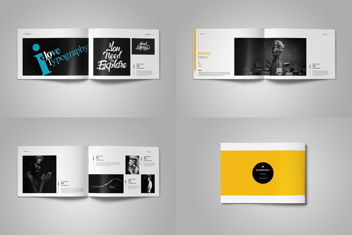 设计公司设计案例展示画册设计模板 Graphic Design Portfolio Template插图(14)