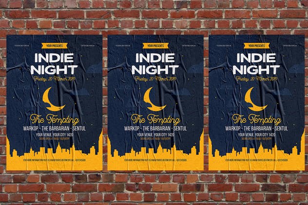 独立游戏之夜活动海报设计模板 Indie Night插图(3)