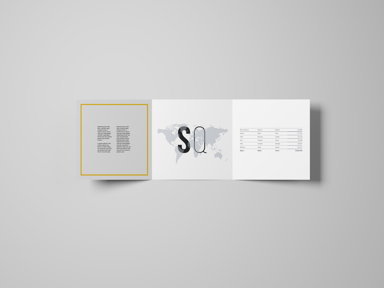 方形三折小册子设计内页印刷效果图样机模板 Square Tri-Fold Brochure Mockup插图(6)