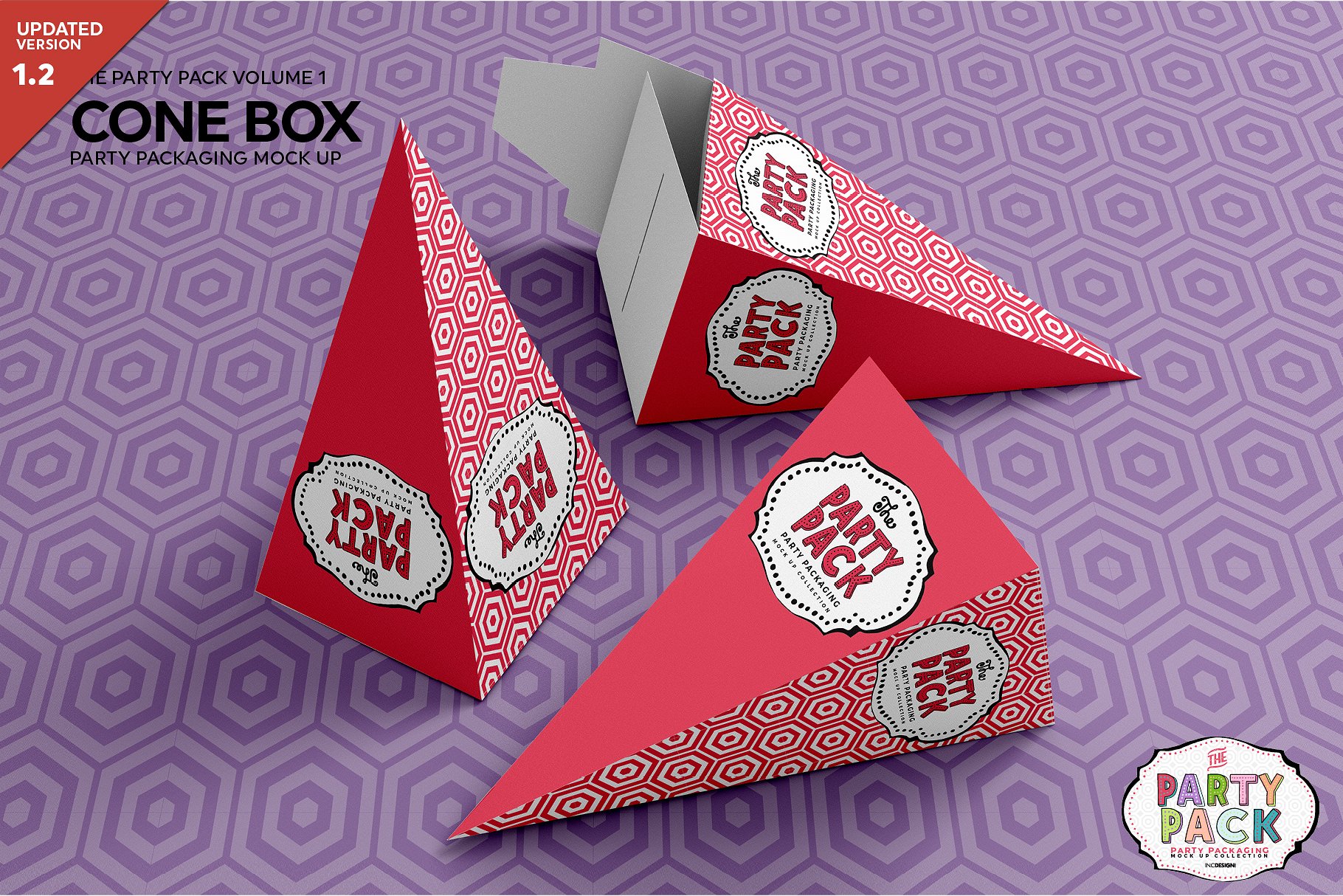 锥形盒子包装展示样机 Cone Box Packaging Mockup [psd]插图