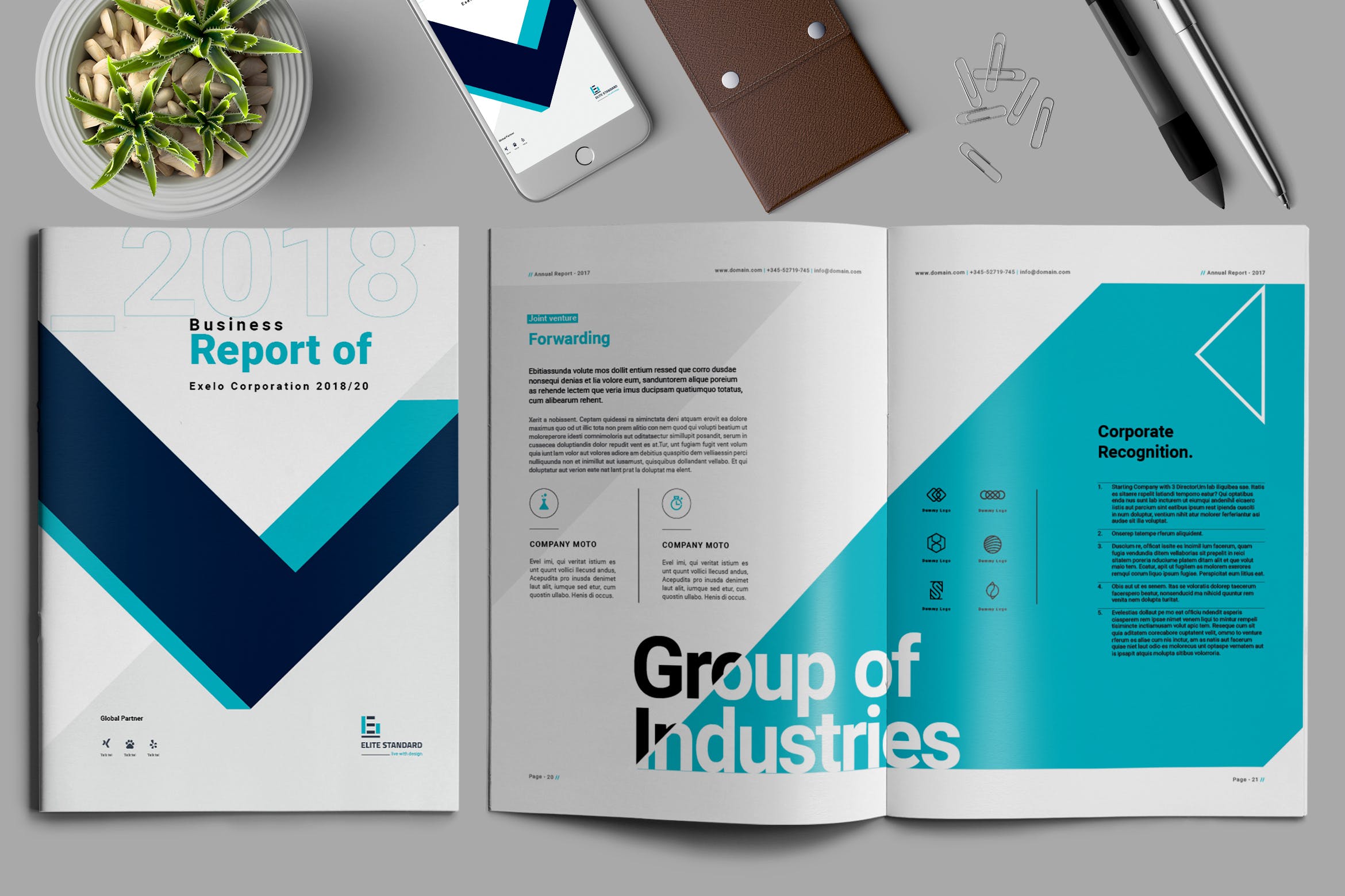 2019年优秀企业年度报告/企业年报设计模板 Report Brochure插图