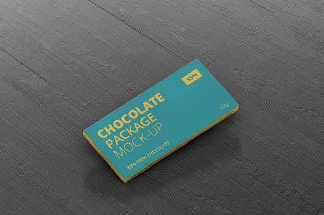 扁平长方形巧克力包装样机 Chocolate Packaging Mockup插图(7)