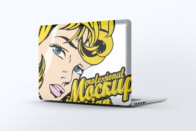 笔记本外观贴纸艺术样机模板 Laptop Body Mock-Up插图(7)