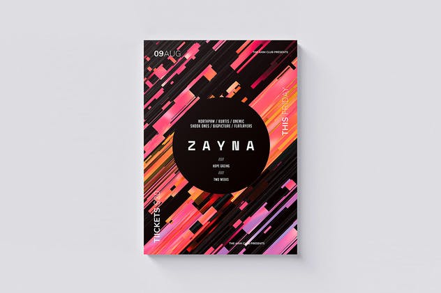 Zayna音乐派对海报传单模板 Zayna Flyer / Poster Template插图(1)